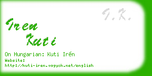 iren kuti business card