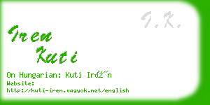iren kuti business card